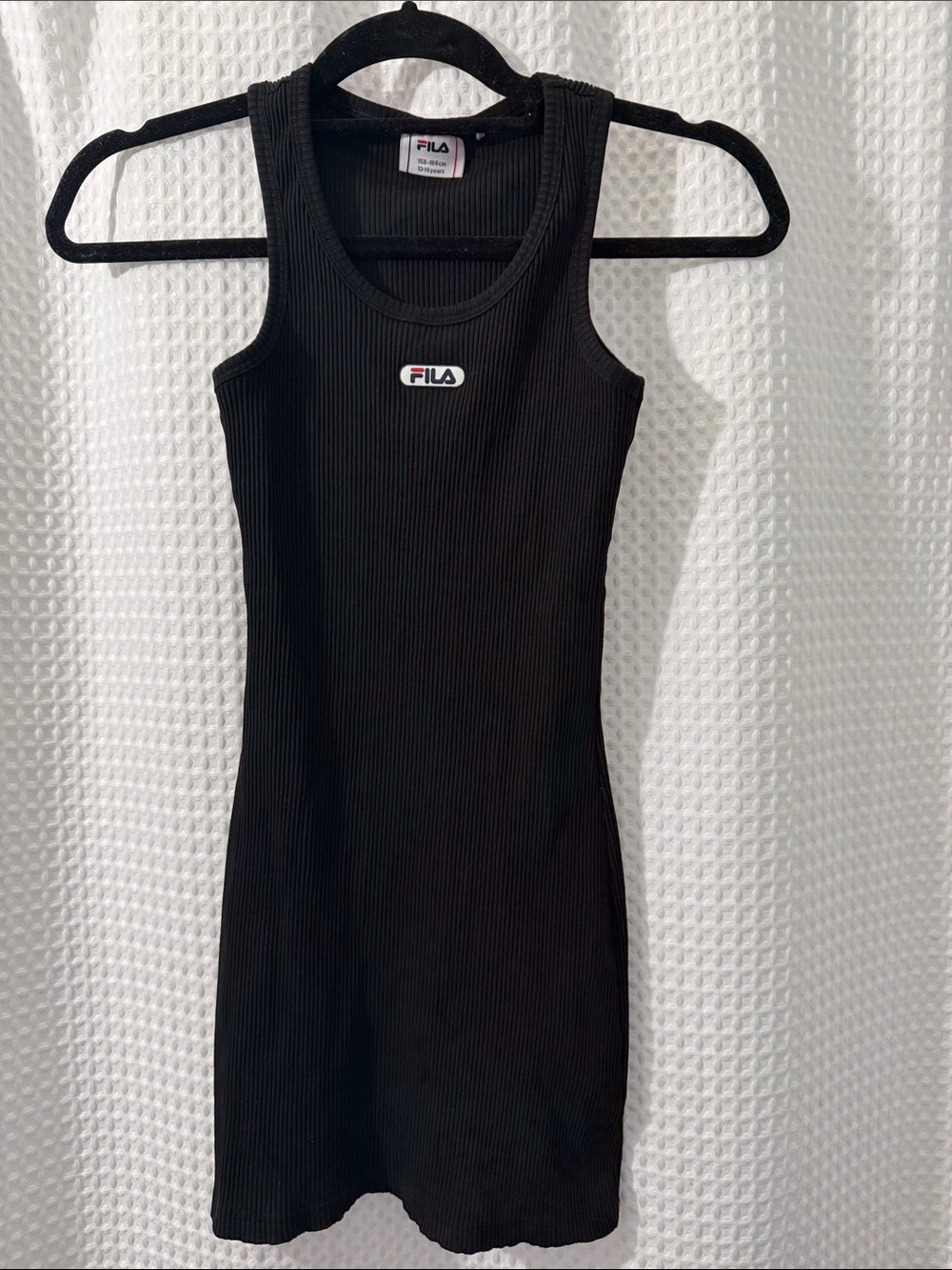 Fila Black Logo Tank Dress Size 13/14 Or XS
